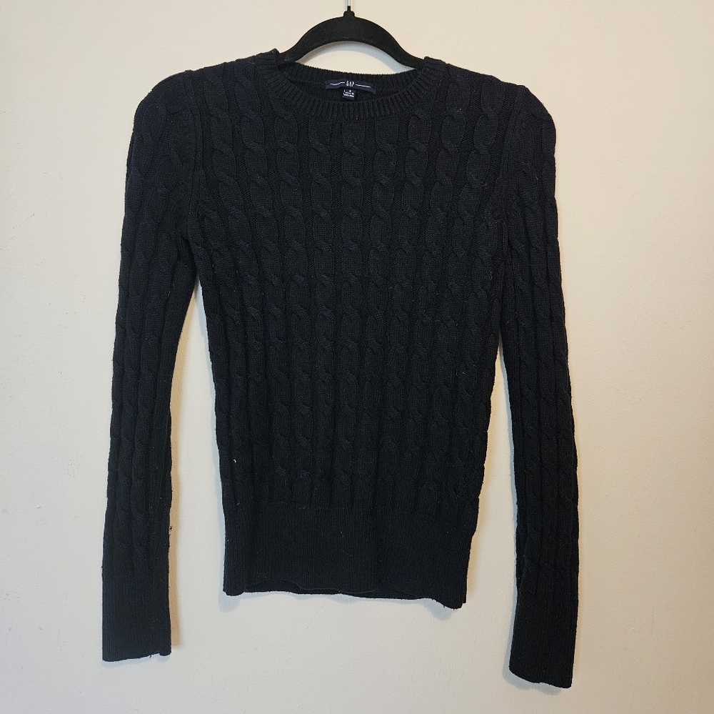 Black Cable Knit Sweater